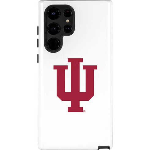 Indiana University IU Logo White Galaxy S24 Ultra Impact Case