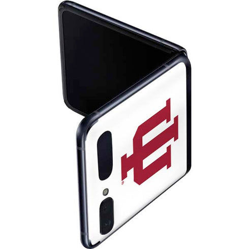 Indiana University IU Logo White Galaxy Z Flip Skin