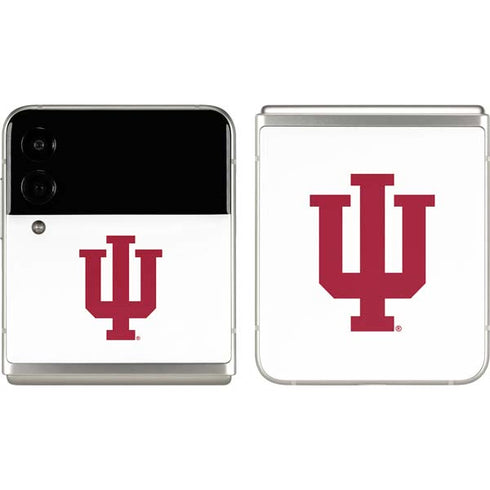 Indiana University IU Logo White Galaxy Z Flip3 5G Skin