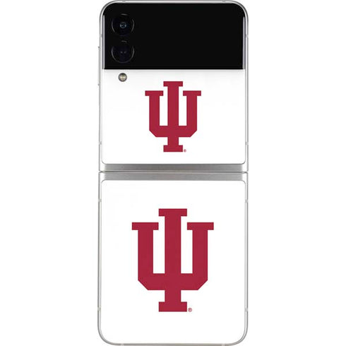 Indiana University IU Logo White Galaxy Z Flip3 5G Skin