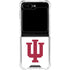 Indiana University IU Logo White Galaxy Z Flip5 5G Clear Case