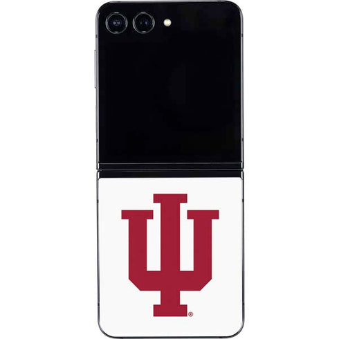 Indiana University IU Logo White Galaxy Z Flip5 5G Skin