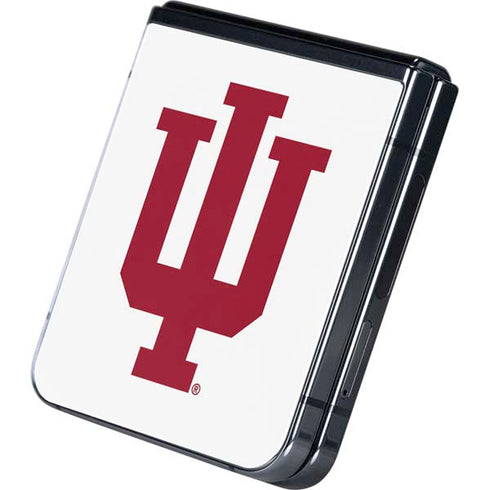 Indiana University IU Logo White Galaxy Z Flip5 5G Skin