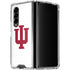 Indiana University IU Logo White Galaxy Z Fold4 5G Clear Case