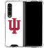 Indiana University IU Logo White Galaxy Z Fold4 5G Clear Case