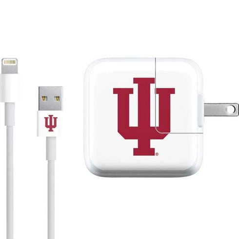 Indiana University IU Logo White iPad Charger (10W USB) Skin