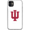 Indiana University IU Logo White iPhone 11 Clear Case