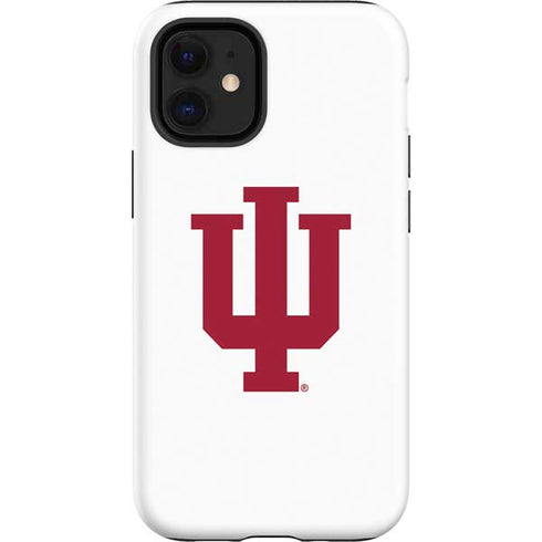 Indiana University IU Logo White iPhone 12 Mini Impact Case