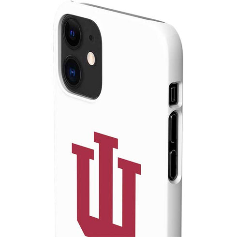 Indiana University IU Logo White iPhone 12 Mini Lite Case