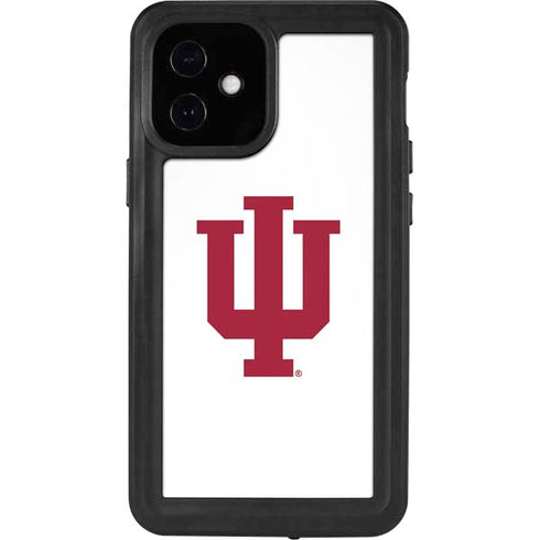 Indiana University IU Logo White iPhone 12 Mini Waterproof Case