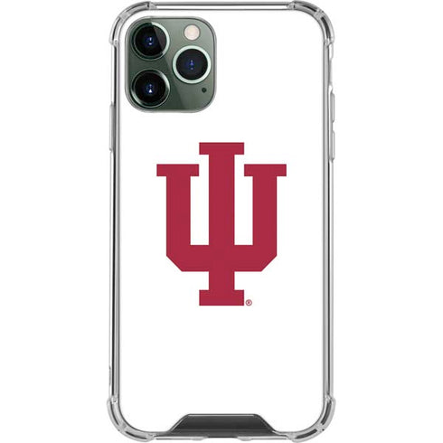 Indiana University IU Logo White iPhone 12 Pro Clear Case