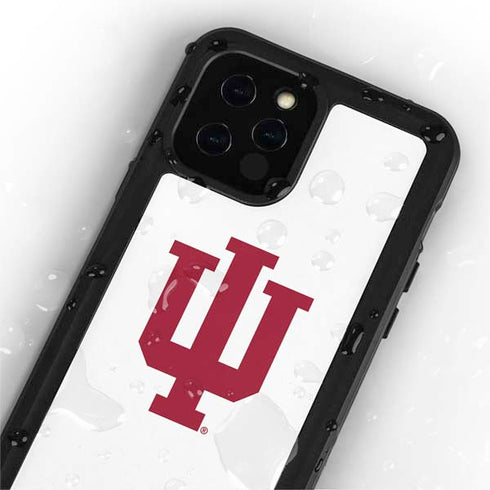 Indiana University IU Logo White iPhone 12 Pro Max Waterproof Case