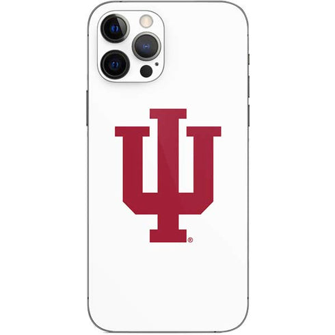Indiana University IU Logo White iPhone 12 Pro Skin