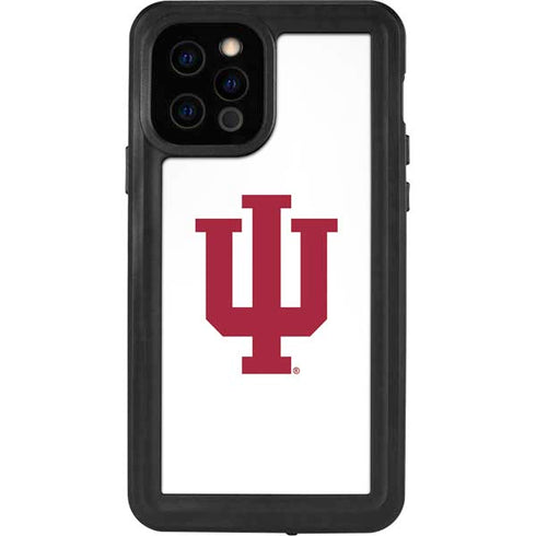 Indiana University IU Logo White iPhone 12 Pro Waterproof Case