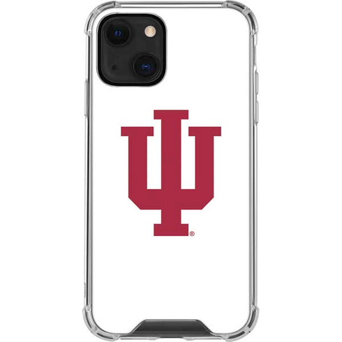 Indiana University IU Logo White iPhone 13 Clear Case