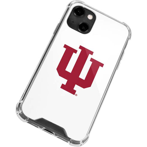Indiana University IU Logo White iPhone 13 Clear Case