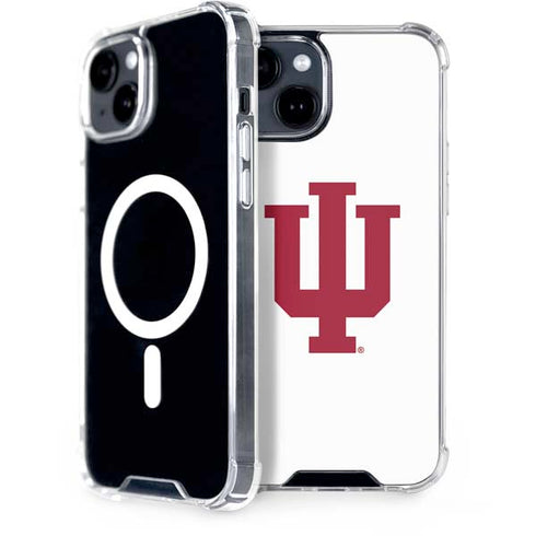 Indiana University IU Logo White iPhone 13 MagSafe Case