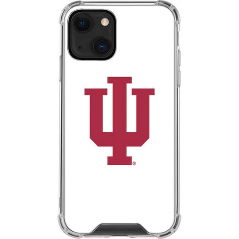 Indiana University IU Logo White iPhone 13 Mini Clear Case