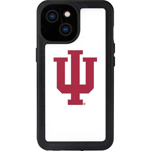 Indiana University IU Logo White iPhone 13 Mini Waterproof Case