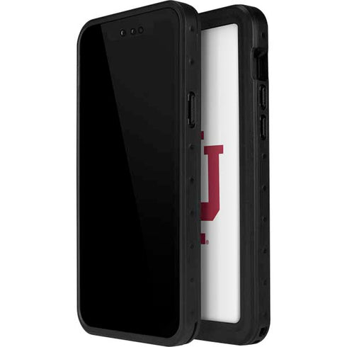Indiana University IU Logo White iPhone 13 Mini Waterproof Case