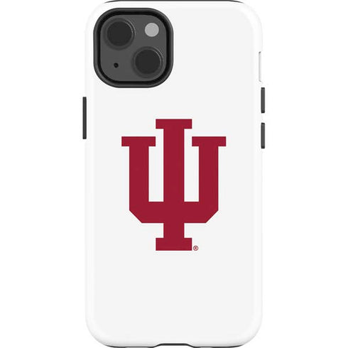 Indiana University IU Logo White iPhone 15 Impact Case
