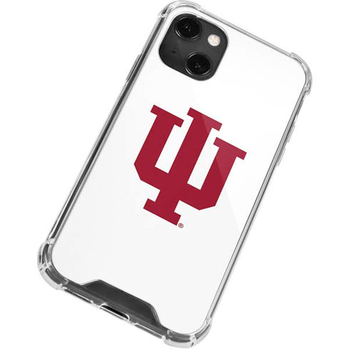 Indiana University IU Logo White iPhone 14 Plus Clear Case
