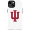 Indiana University IU Logo White iPhone 14 Plus Impact Case