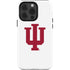 Indiana University IU Logo White iPhone 14 Pro Impact Case