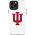 Indiana University IU Logo White iPhone 14 Pro Max Impact Case