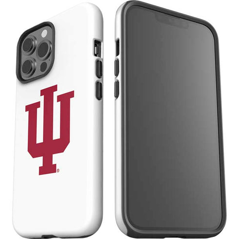 Indiana University IU Logo White iPhone 15 Pro Max Impact Case