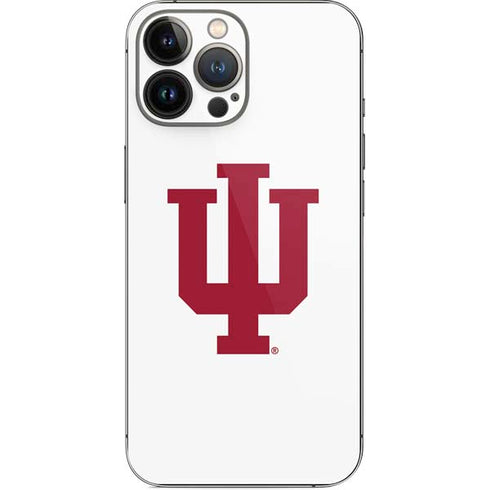 Indiana University IU Logo White iPhone 14 Pro Max Skin