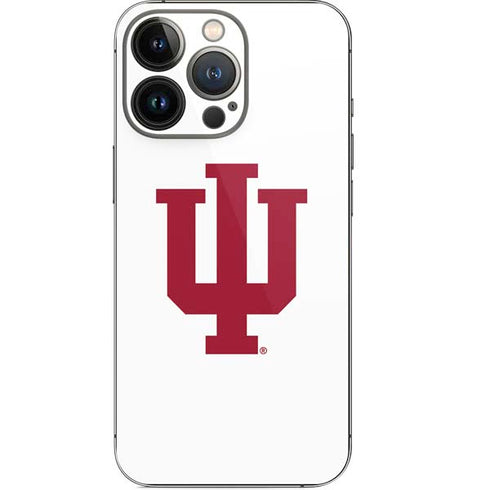 Indiana University IU Logo White iPhone 14 Pro Skin