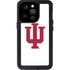 Indiana University IU Logo White iPhone 14 Pro Waterproof Case
