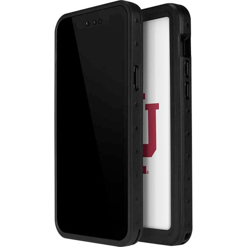 Indiana University IU Logo White iPhone 15 Waterproof Case