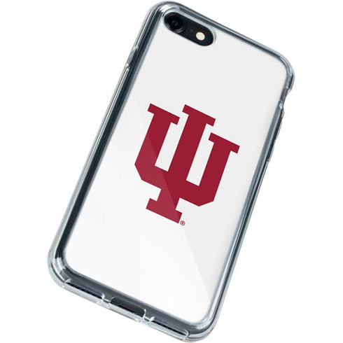 Indiana University IU Logo White iPhone SE (2nd & 3rd Gen) Clear Case