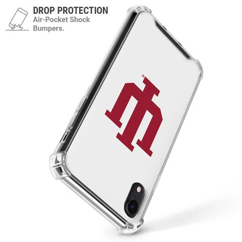 Indiana University IU Logo White iPhone XR Clear Case