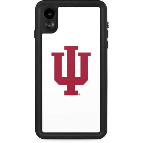Indiana University IU Logo White iPhone XR Waterproof Case