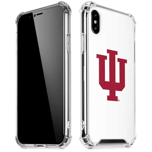 Indiana University IU Logo White iPhone XS Max Clear Case