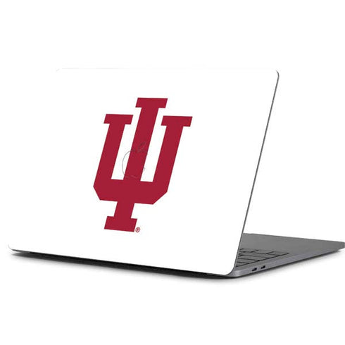 Indiana University IU Logo White Apple MacBook Pro 13-inch Skin