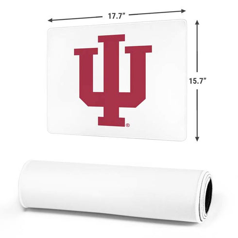 Indiana University IU Logo White Gaming Mouse Pad