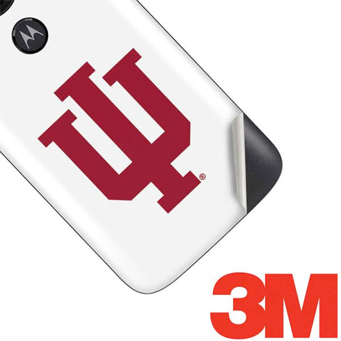 Indiana University IU Logo White Moto E5 Play Skin