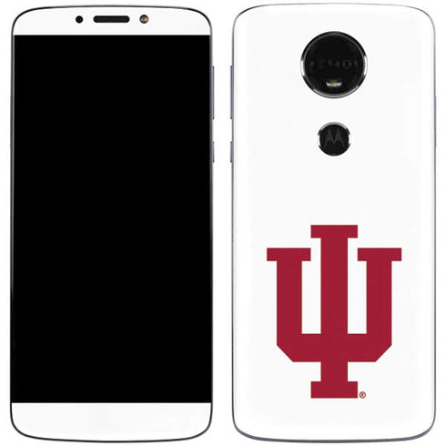 Indiana University IU Logo White Moto E5 Plus Skin