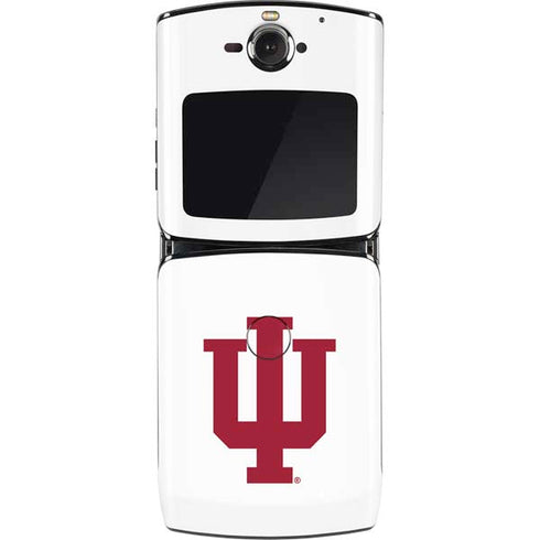 Indiana University IU Logo White Motorola RAZR Skin
