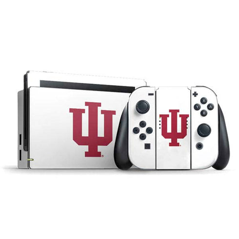 Indiana University IU Logo White Nintendo Switch Bundle Skin