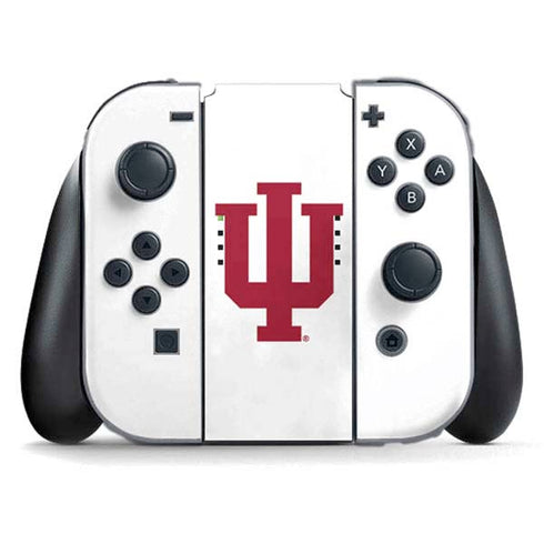 Indiana University IU Logo White Nintendo Switch (2017-2021) Joy-Con Controller Skin