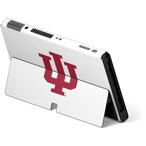 Indiana University IU Logo White Nintendo Switch OLED (2021) Skin
