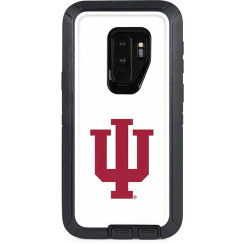 Indiana University IU Logo White Otterbox Defender Galaxy Skin
