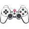 Indiana University IU Logo White PS3 Dual Shock wireless controller Skin