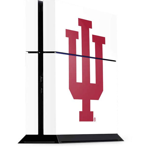 Indiana University IU Logo White PS4 Console Skin