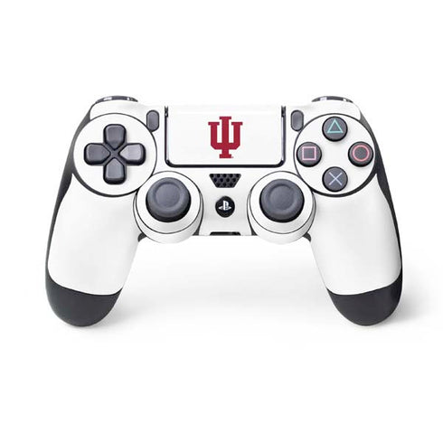 Indiana University IU Logo White PS4 Controller Skin